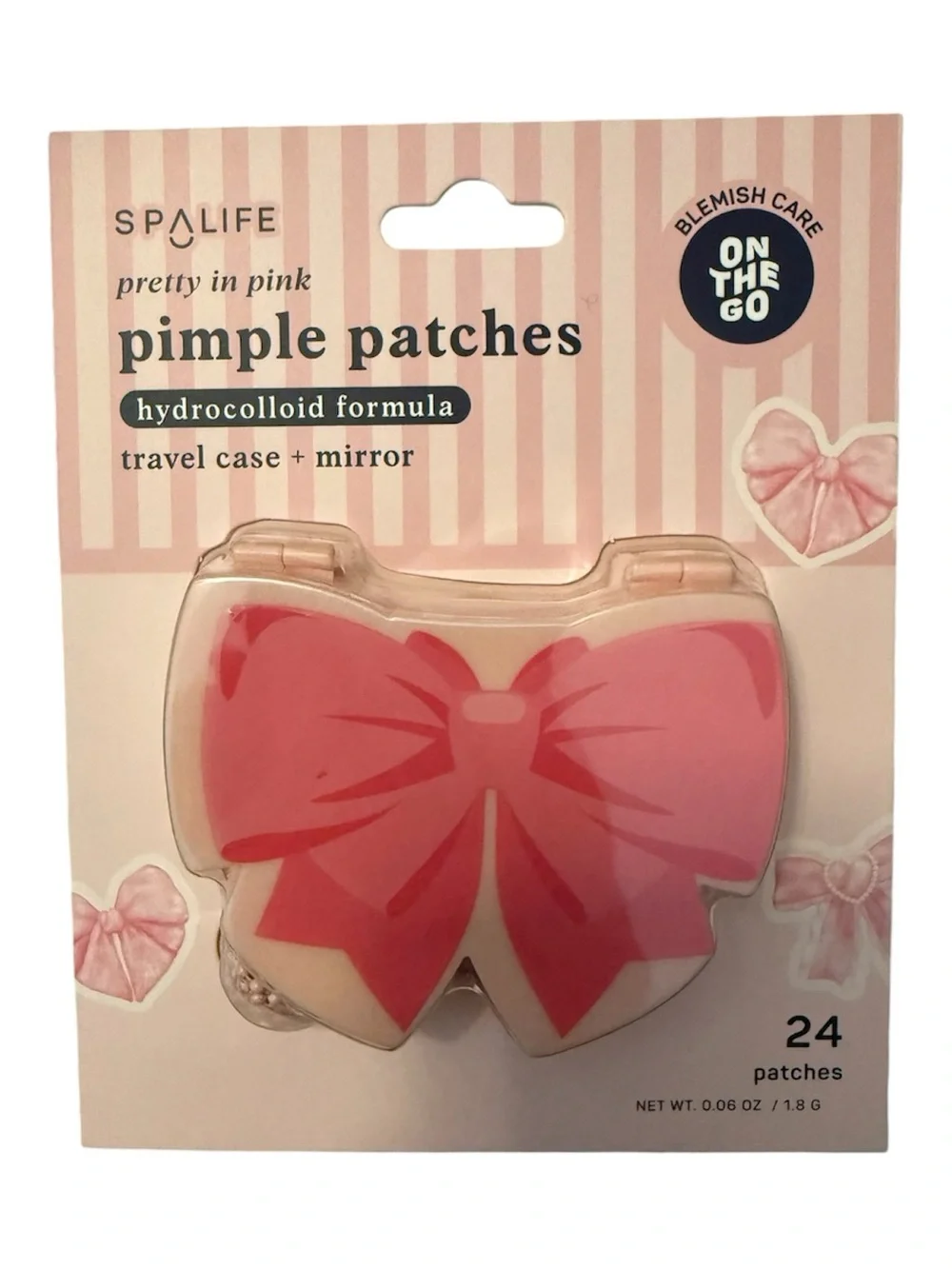Alife Pretty in Pink Pimple Patches Travel Case with Mirror - Pink